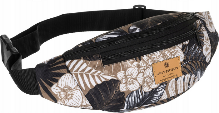 Peterson Čierno-farebná dámska vzorovaná ľadvinka [DH] PTN NER-06 Veľkosť: ONE SIZE