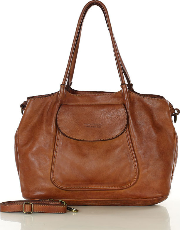 MARCO MAZZINI Hnedá kožená kabelka v86a Veľkosť: ONE SIZE