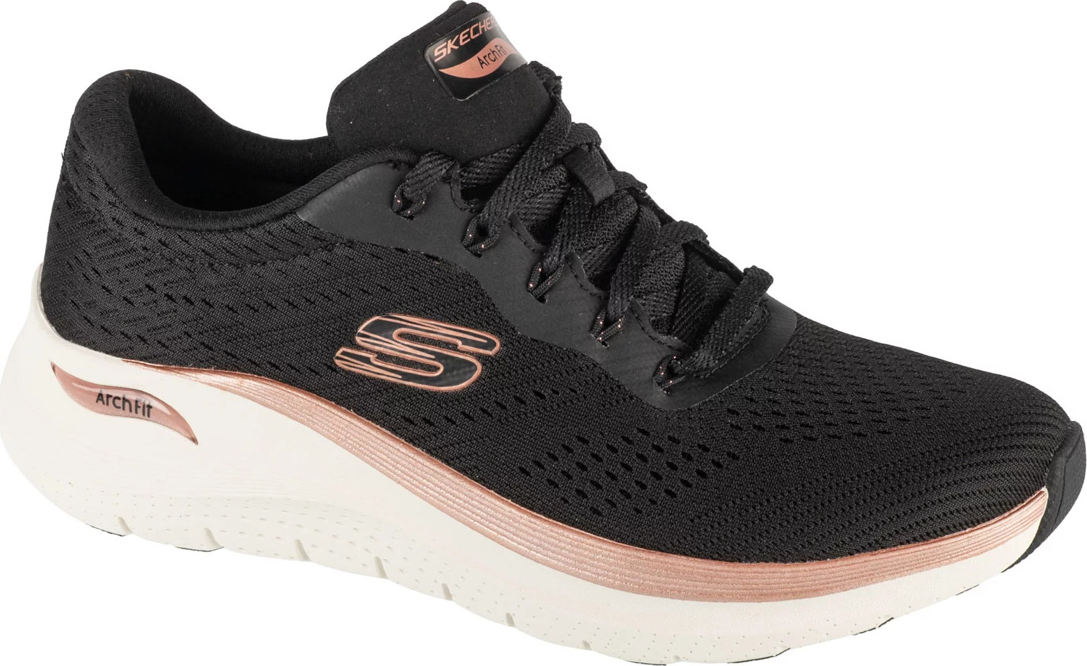 Dámske čierne tenisky Skechers Arch Fit 2.0 - Glow The Distance 150067-BKRG Veľkosť: 36,5