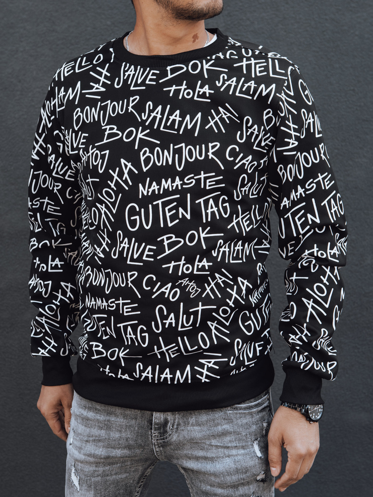 Dámska čierna mikina s potlačou BX5746 Veľkosť: 2XL