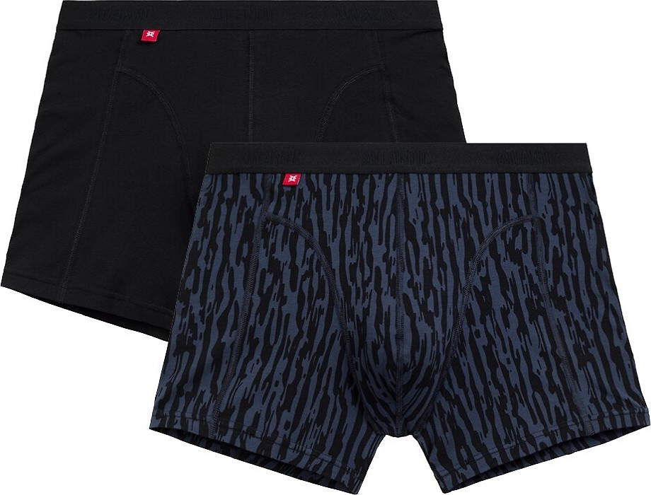Súprava 2 pánskych boxeriek Atlantic 2MH-175 A'2 S-2XL Veľkosť: 2XL, Barva: sivo-čierna