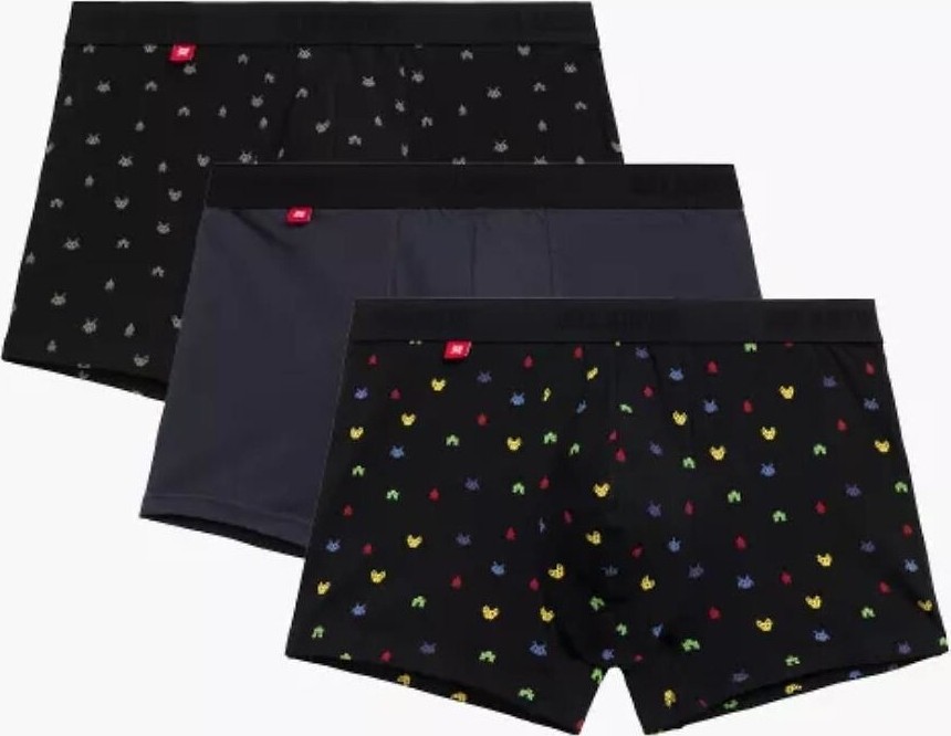 Boxerky s potlačou Atlantic 3MH-054 A'3 S-2XL Veľkosť: 2XL, Barva: čierna/sivá/čierna