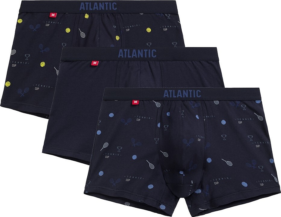 Sada 3 pánskych boxeriek Atlantic 3MH-050 A'3 S-2XL Veľkosť: M, Barva: Modrá