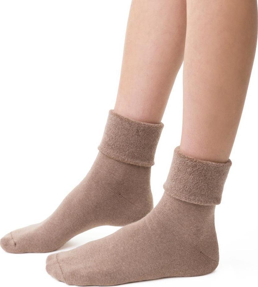 Béžové dámske teplé ponožky Art. 110 SL011, BEIGE MELANGE Veľkosť: 38/40