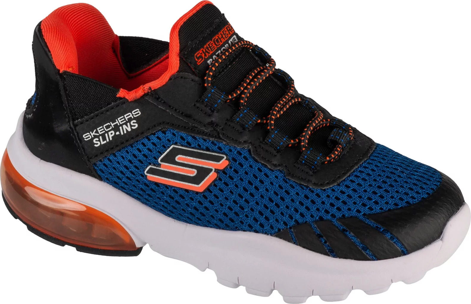 Tmavomodré chlapčenské tenisky Skechers Slip-Ins: Razor Air - Hyper-Brisk 403839L-RYBK Veľkosť: 27