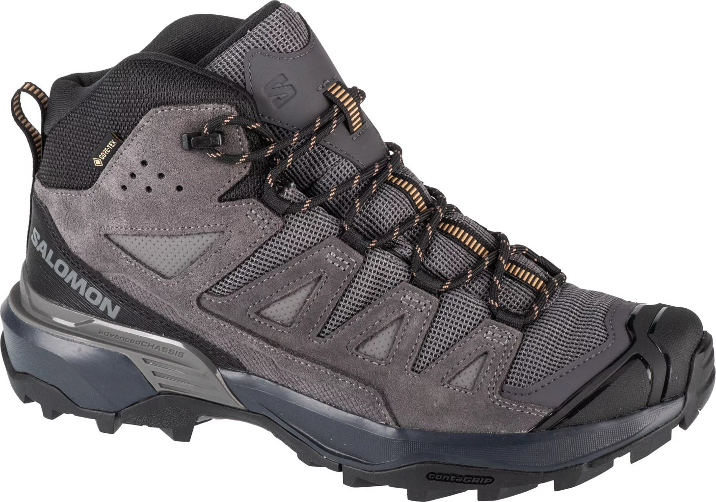 Tmavosivé pánske turistické topánky Salomon X Ultra 360 Ltr Mid GTX 475708 Veľkosť: 42 2/3