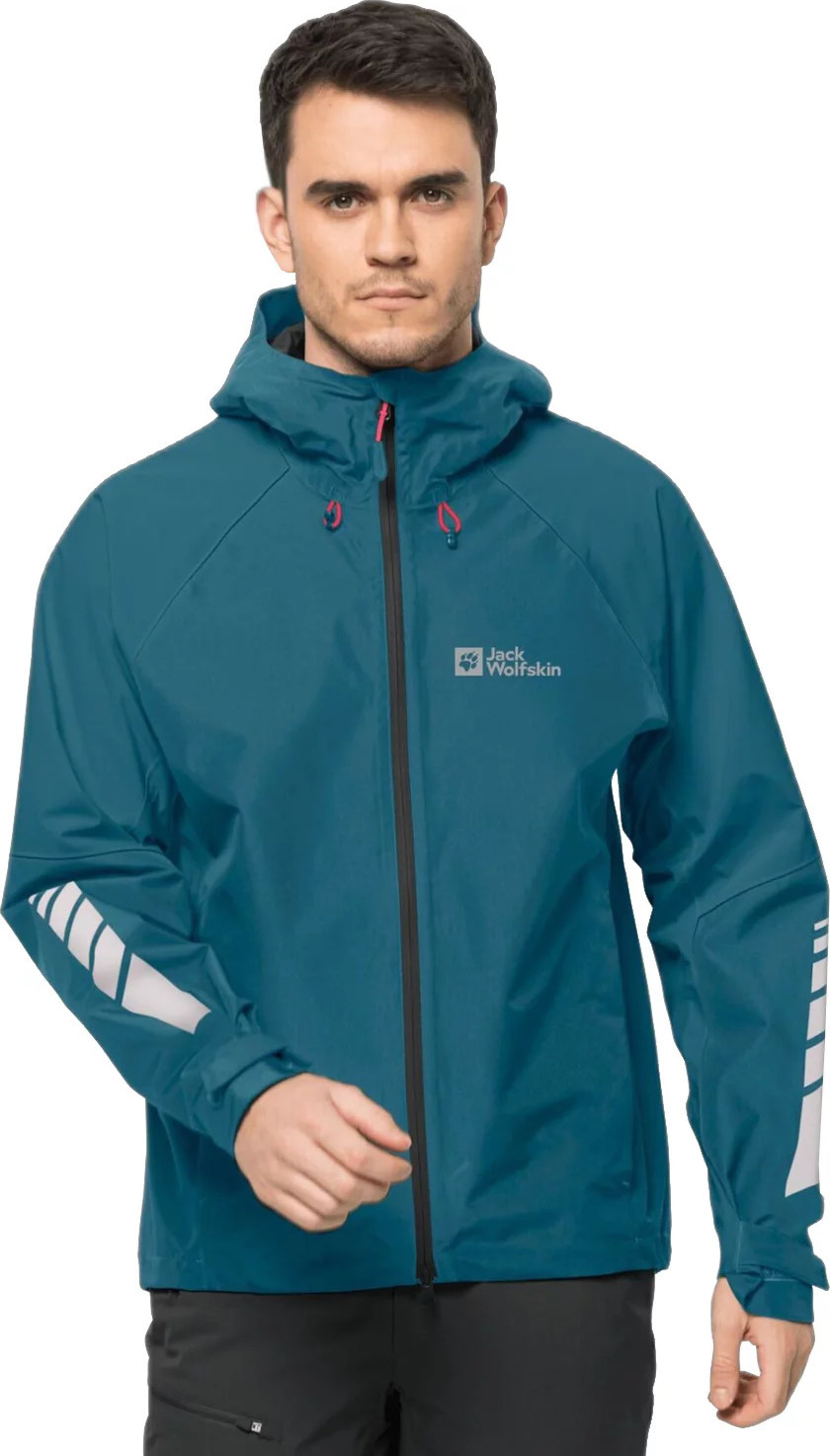Modrá pánska ľahká turistická bunda Jack Wolfskin Morobbia 2l Jkt M 1115511-4133 Veľkosť: L
