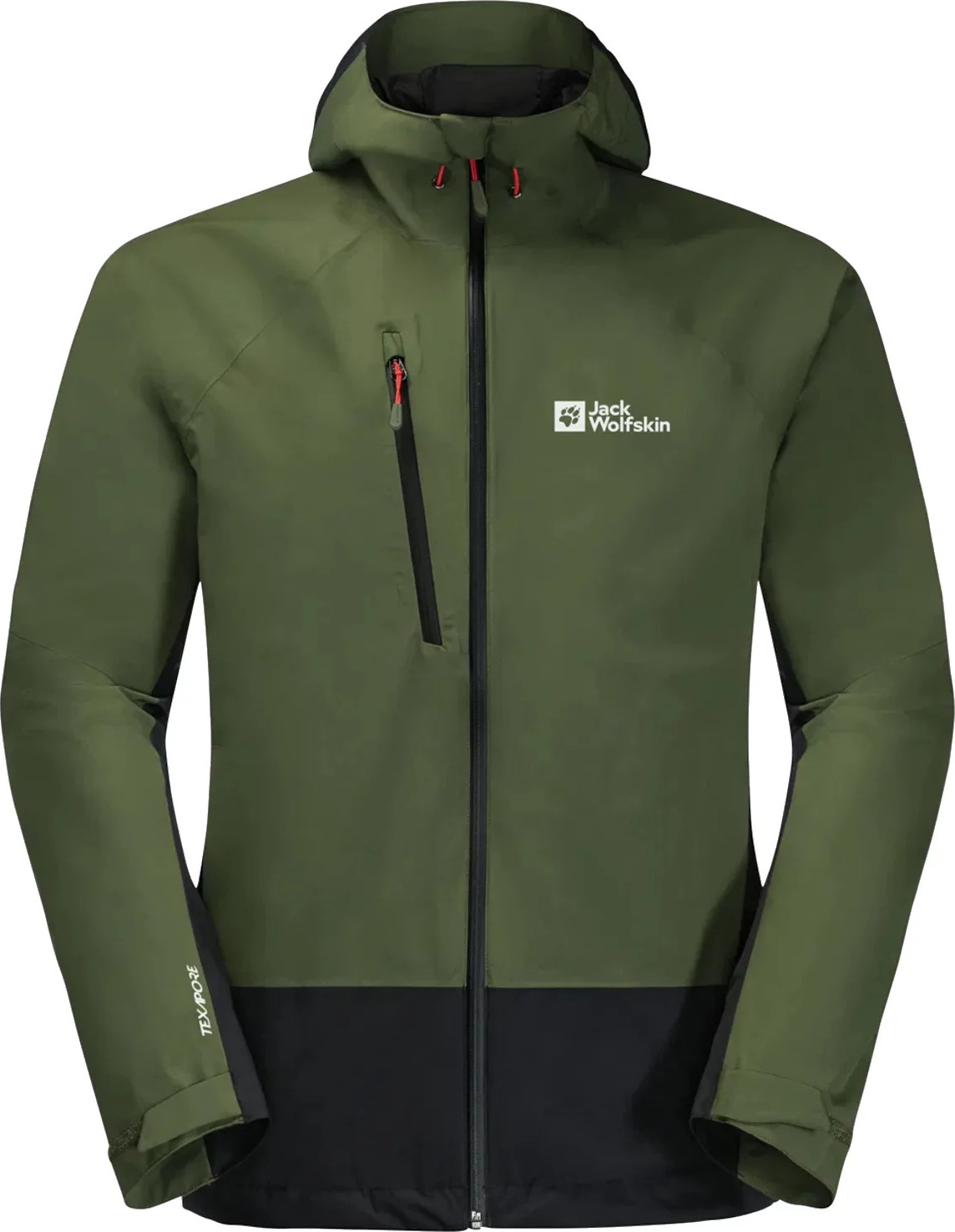 Tmavozelená pánska hardshellová bunda Jack Wolfskin Eagle Peak 2l Jkt M 1112993-4129 Veľkosť: L