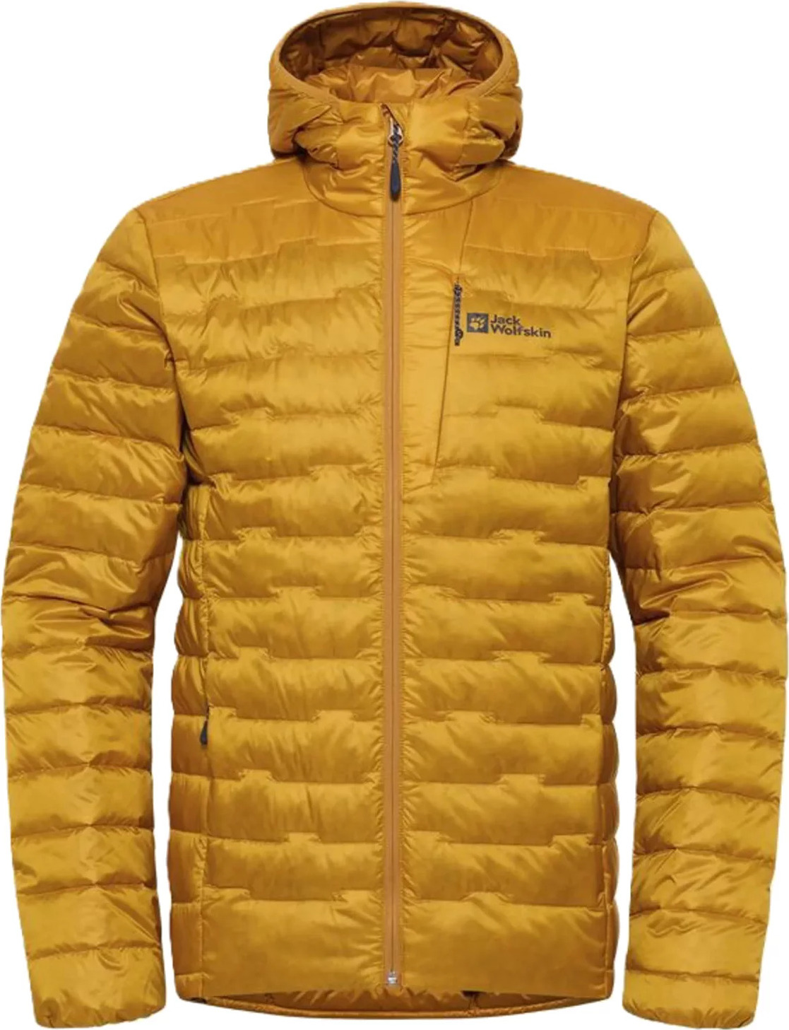 Horčicová pánska prešívaná bunda Jack Wolfskin Passamani Down Hoody M A61831-M0043 Veľkosť: L
