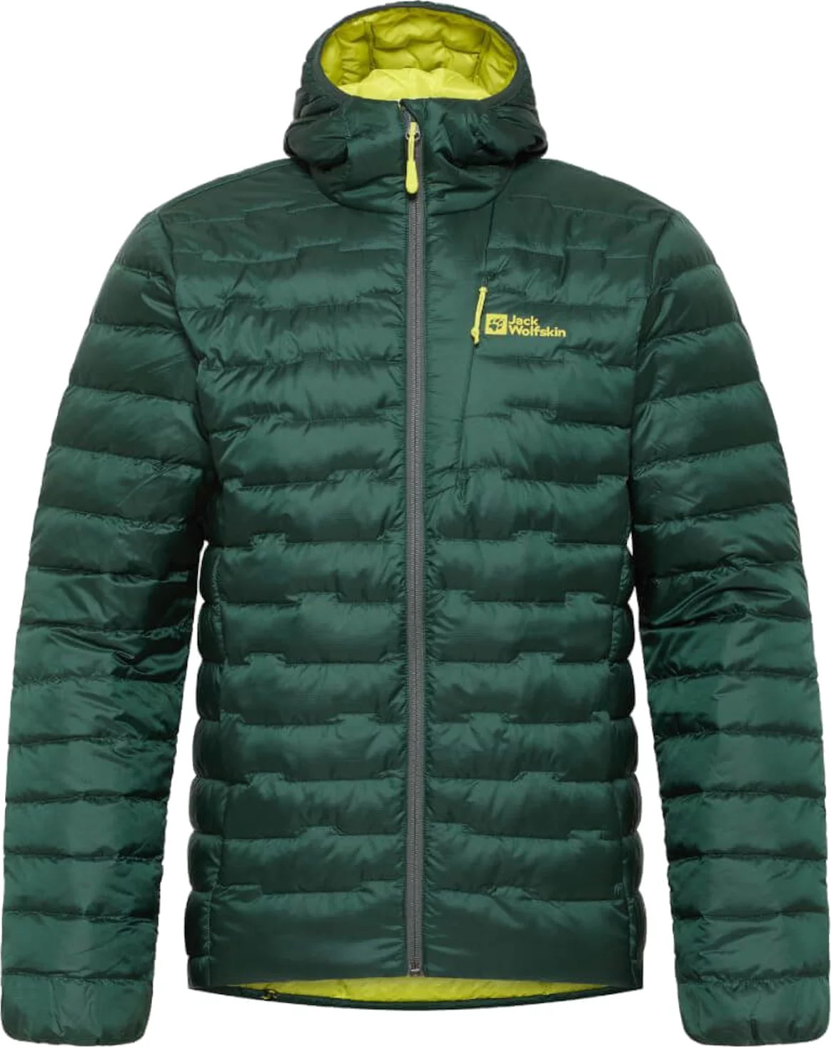 Tmavozelená pánska prešívaná bunda Jack Wolfskin Passamani Down Hoody M A61831-4161 Veľkosť: M