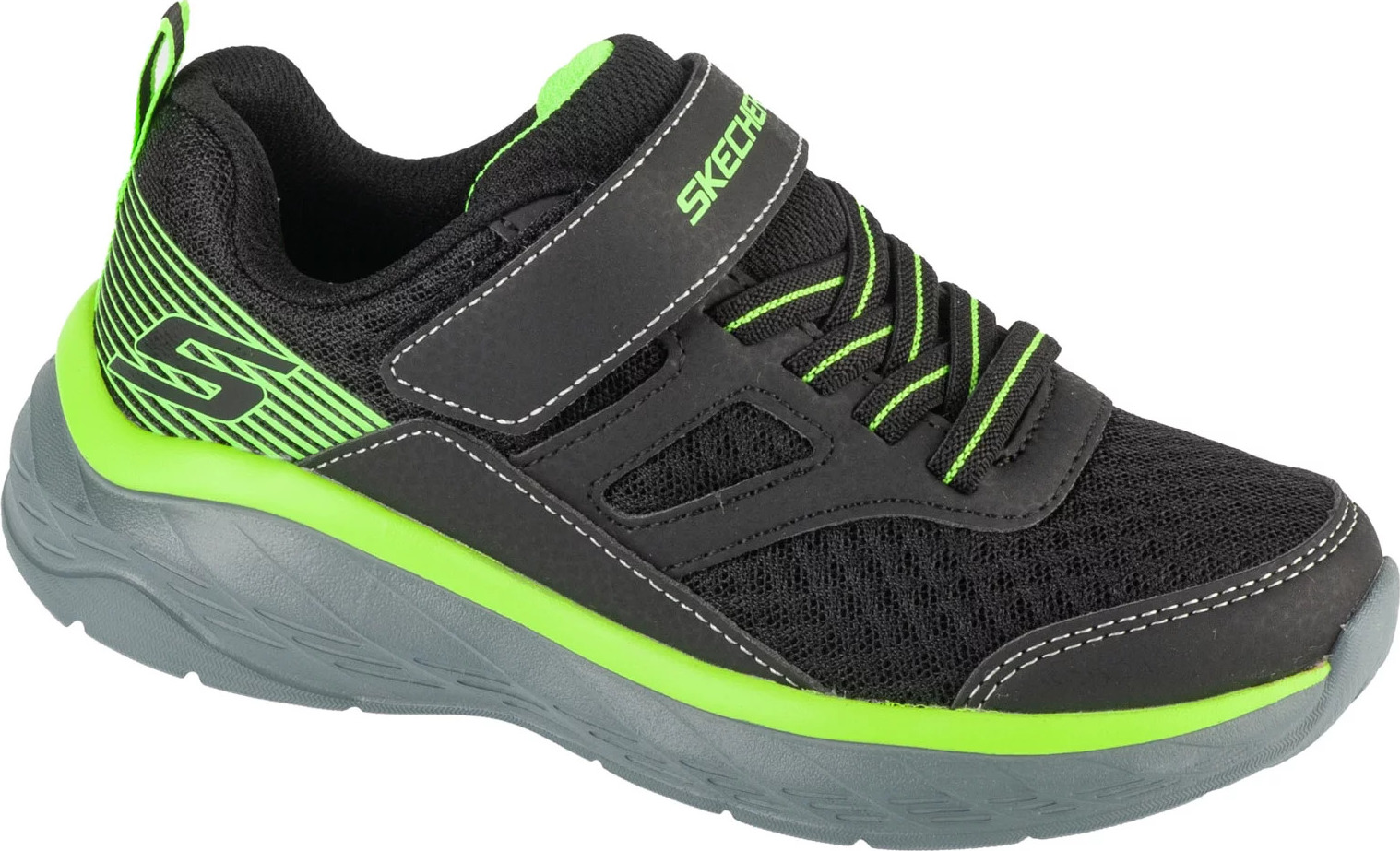 Čierno-zelené detské tenisky Skechers Boundless 403718L-BKLM Veľkosť: 28