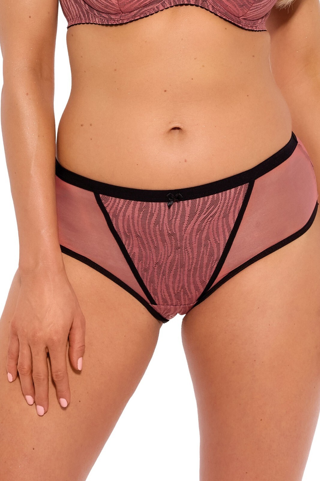 Čierno-ružové dámske nohavičky Gaia GFP 1259 Lise S-4XL GFP 1259 Lise S-4XL Veľkosť: L, Barva: čierno-ružová