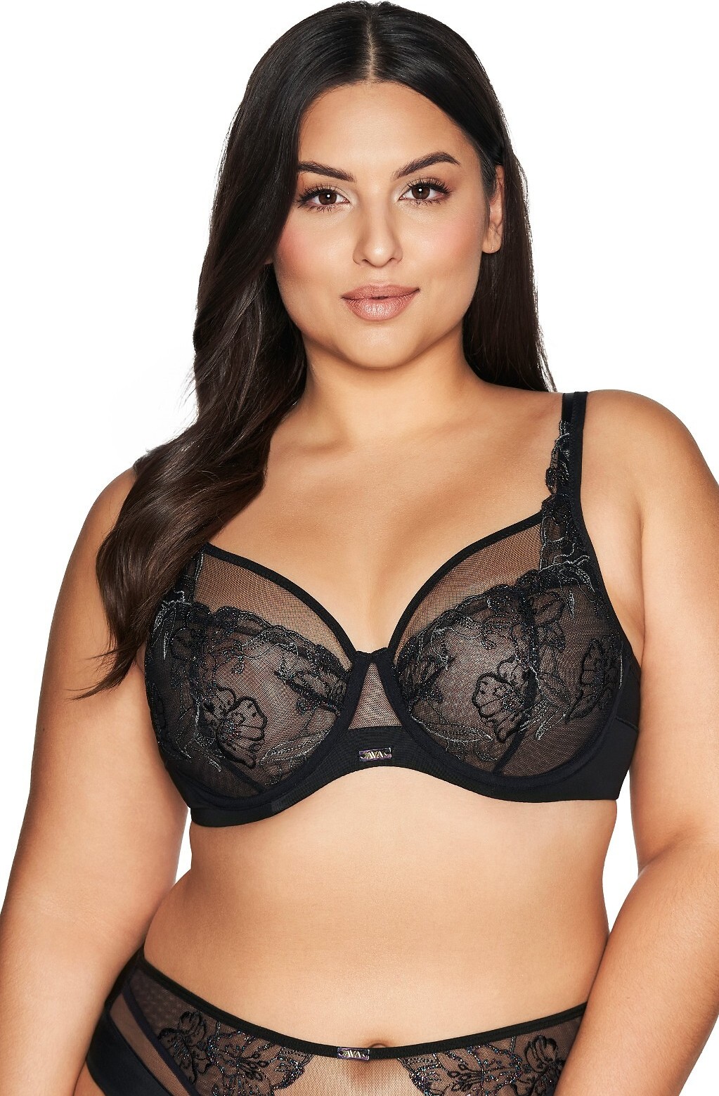Mäkká podprsenka s kosticou Ava 2072 Black Veľkosť: 70F, Barva: čierna