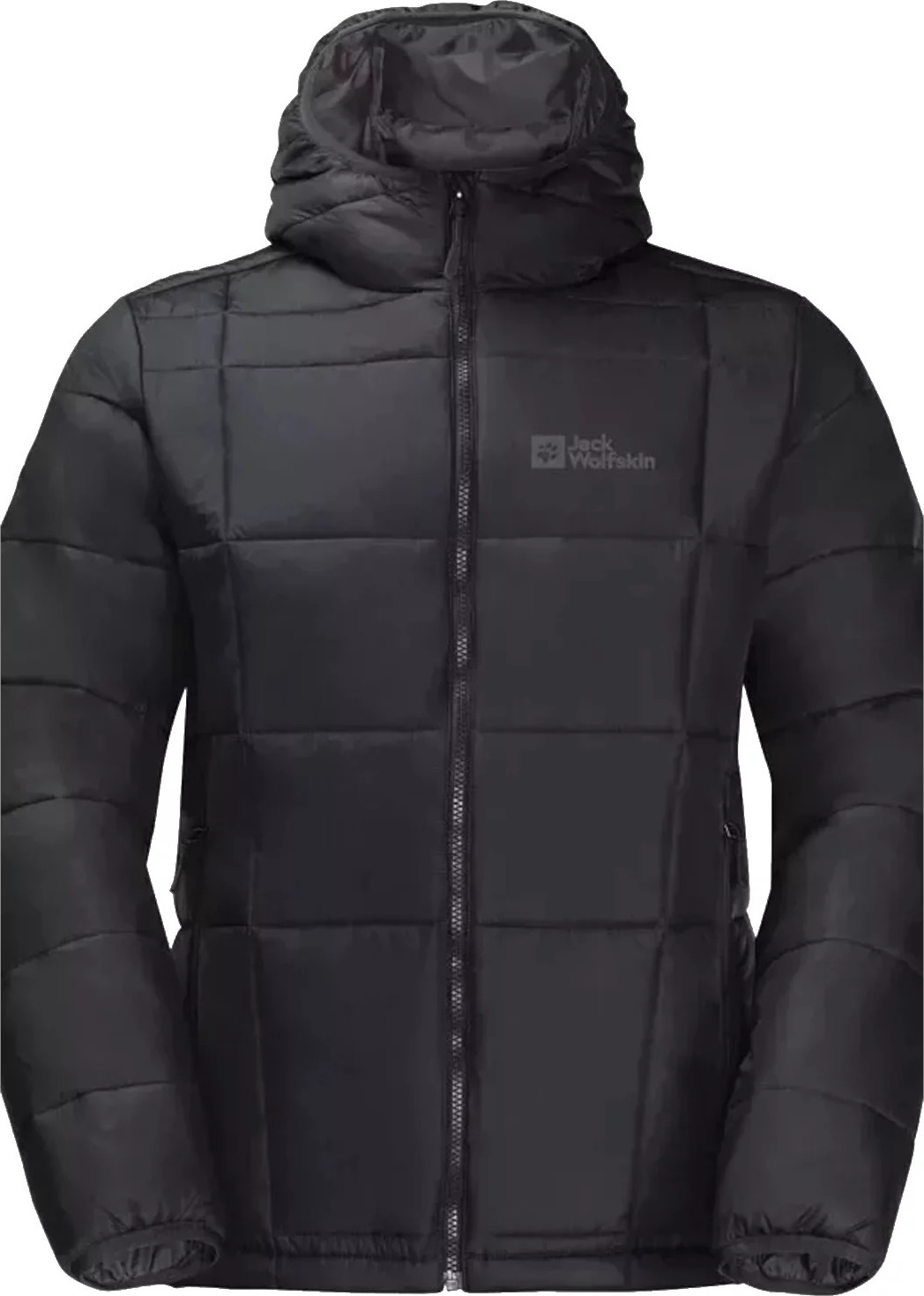 Čierna pánska zateplená bunda Jack Wolfskin Bergland INS Hoody M 1206881-6000 Veľkosť: L
