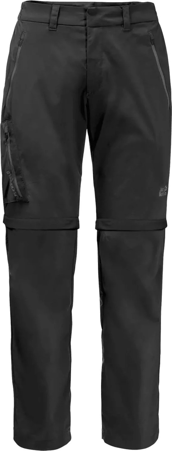 Čierne pánske turistické nohavice Jack Wolfskin Overland Zip Away Pants M 1506113-6000 Veľkosť: 56