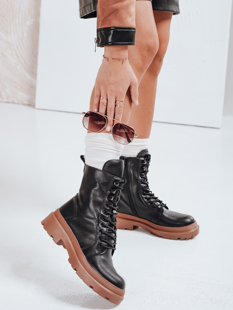 Čierne dámske členkové topánky HARDSTEP ZY0531 Veľkosť: 38