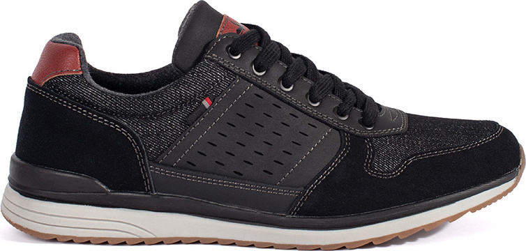 Čierne športové pánske tenisky na šnurovanie VOP22N28-1B Veľkosť: 41