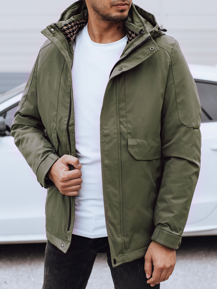 Pánska tmavozelená zimná bunda s kapucňou TX4910 Veľkosť: 2XL