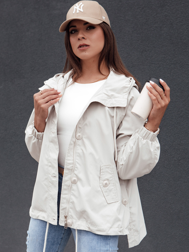 Dámska smotanová prechodná bunda GLAMOUR TY4387 Veľkosť: XL