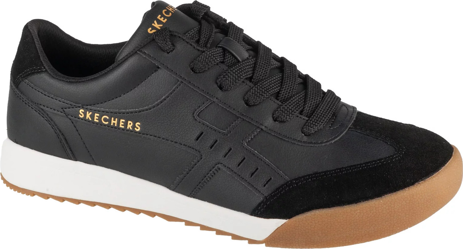 Čierne pánske tenisky Skechers Zinger - Manzanilla Totale 183280-BLK Veľkosť: 41