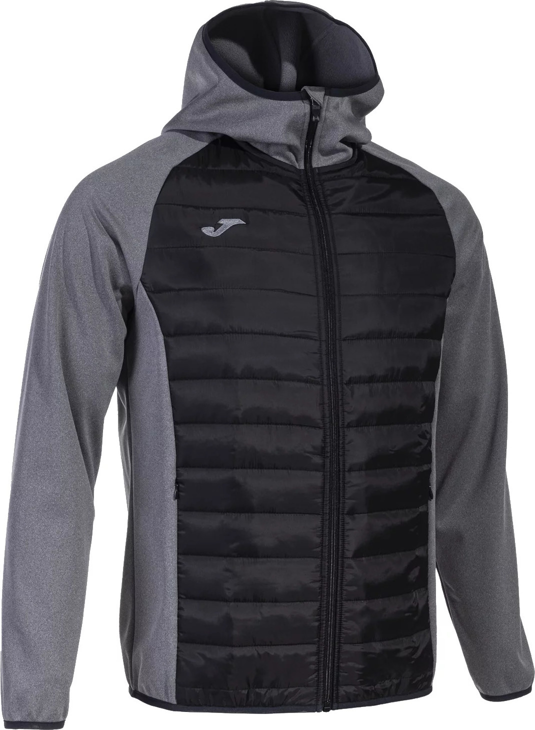Sivo-čierna pánska softshellová bunda Joma Berna III Softshell Hoodie 103791-281 Veľkosť: S