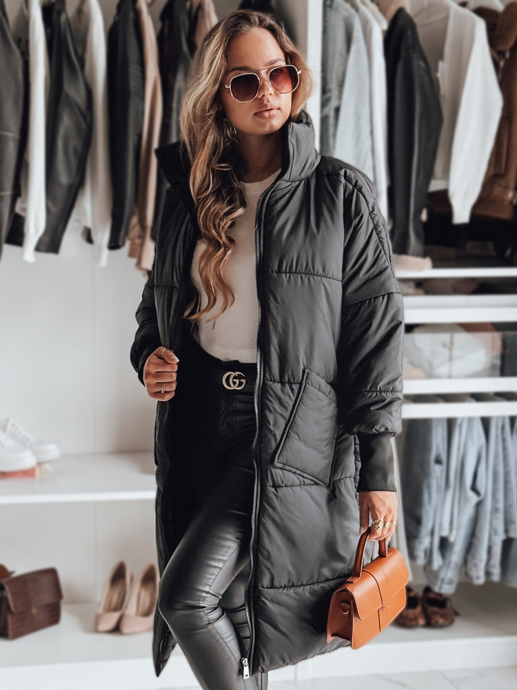 Čierna dlhá oversize bunda NADIA TY2436z Veľkosť: ONE SIZE