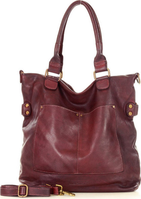 MARCO MAZZINI Bordó kožená kabelka v7f Veľkosť: ONE SIZE