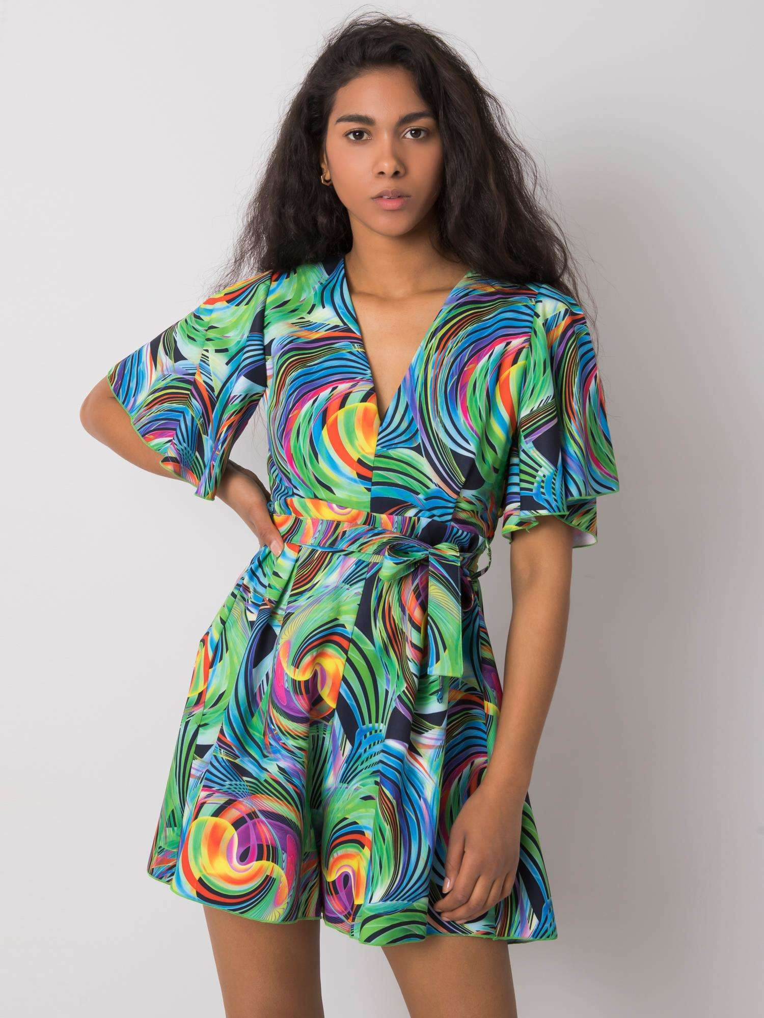 Farebný dámsky vzorovaný overal CHA-KO-0712.68P-multicolour Veľkosť: L/XL