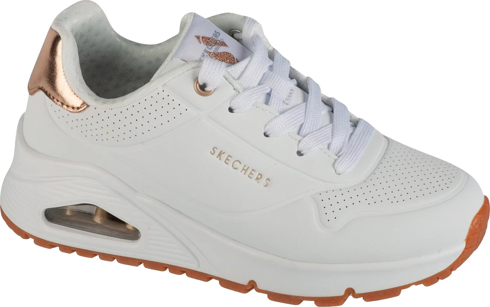 Biele dievčenské tenisky Skechers Uno Gen1 - Shimmer Away 310545L-WHT Veľkosť: 29
