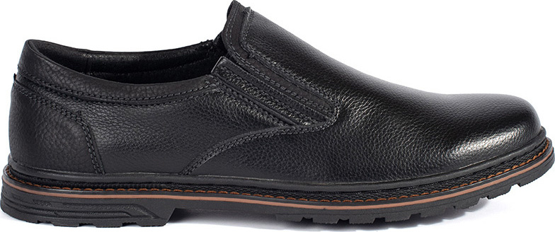 Čierne nazúvacie pánske poltopánky S7275-009B Veľkosť: 40