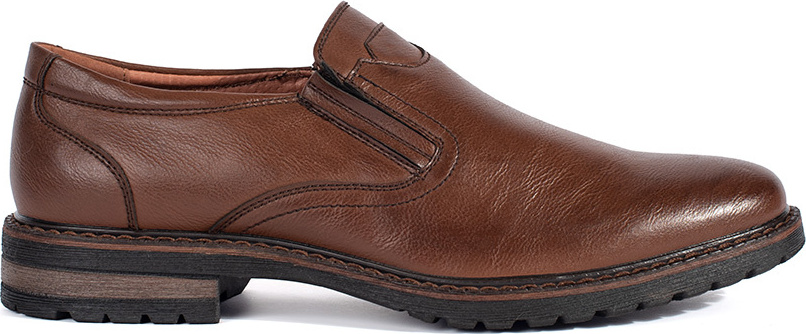 Hnedé nazúvacie pánske poltopánky S7872-6BR Veľkosť: 40