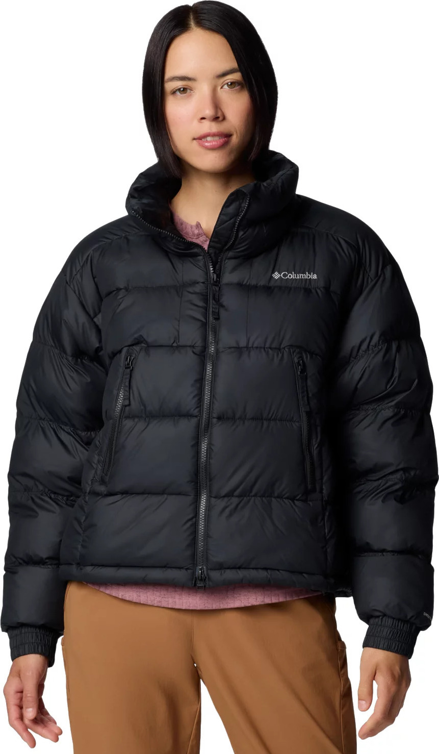 Čierna dámska zimná prešívaná bunda Columbia Pike Lake II Cropped Jacket 2051361012 Veľkosť: L