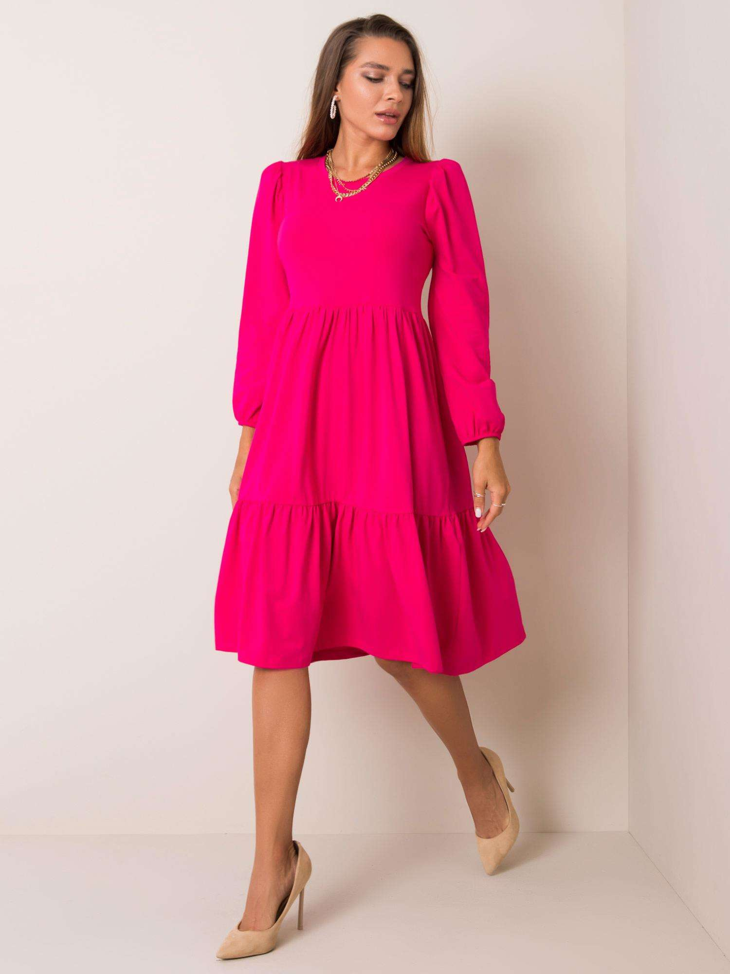 Dámske ružové šaty RV-SK-5832.18X-fuchsia Veľkosť: M