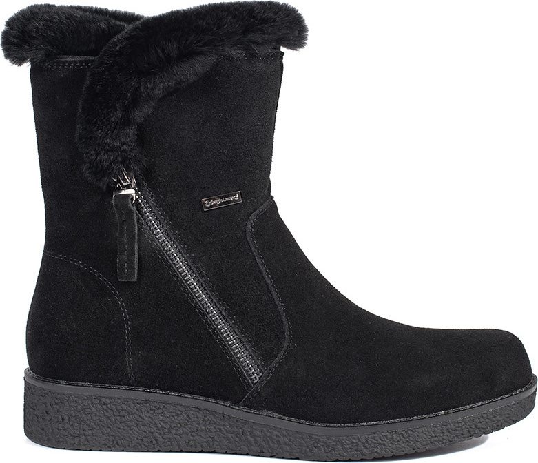 Zateplené kožené čierne dámske členkové topánky s kožušinou Sergio Leone BT338-S-B/NU Veľkosť: 36