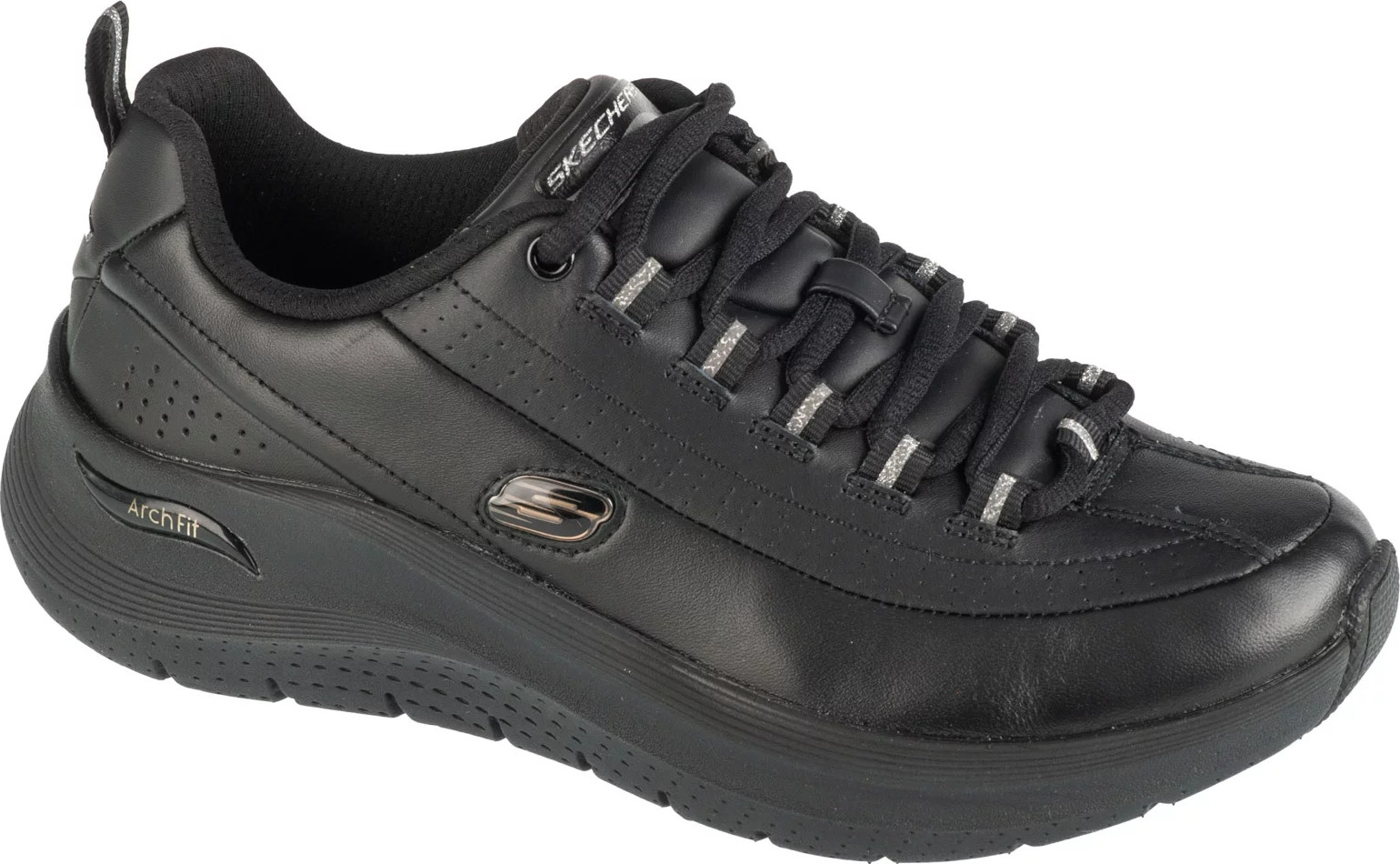 Čierne dámske kožené tenisky Skechers Arch Fit 2.0 - Star Bound 150061-BBK Veľkosť: 36