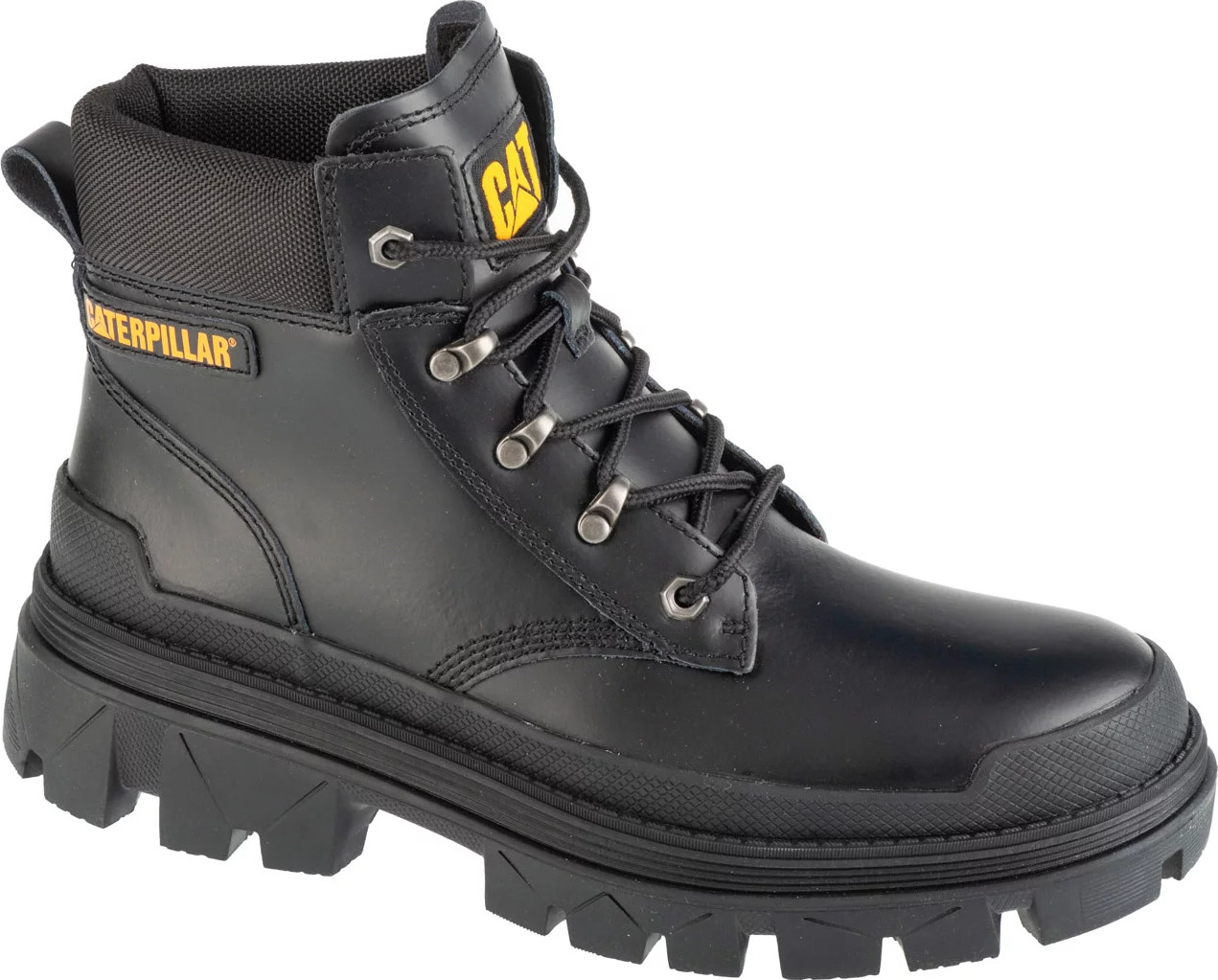 Čierne pánske kožené členkové topánky Caterpillar Colorado Hardwear WP P111518 Veľkosť: 42