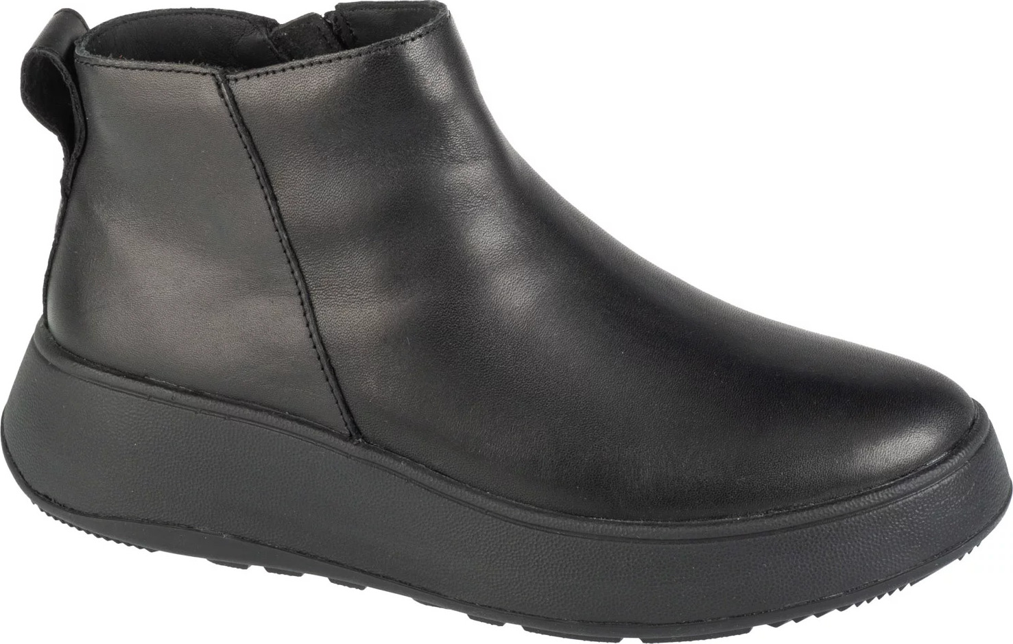 Čierne dámske kožené členkové topánky FitFlop F-Mode GM2-090 Veľkosť: 38