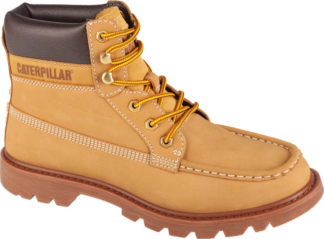 Béžové pánske kožené členkové topánky Caterpillar Moc Toe P726065 Veľkosť: 43