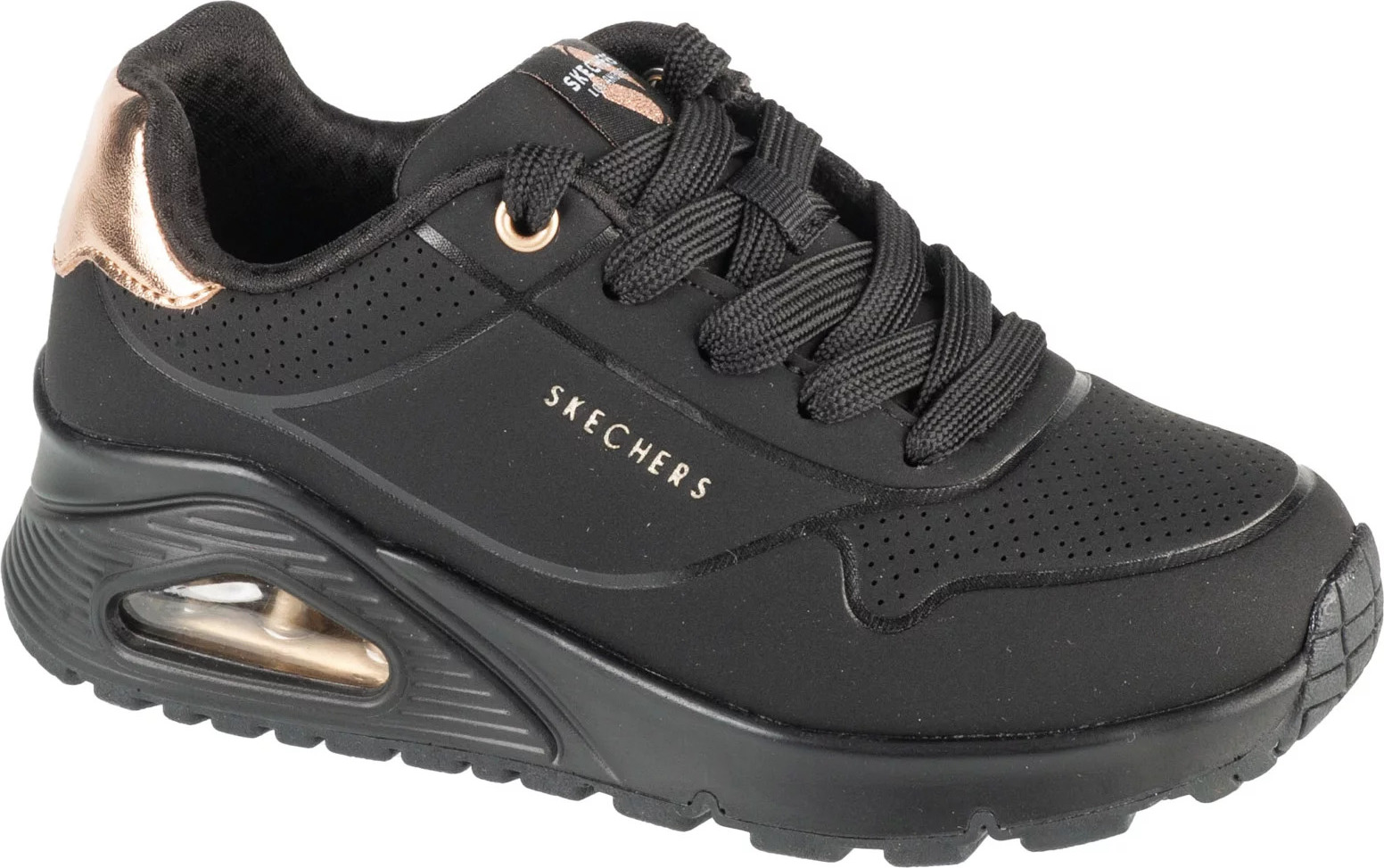 Čierne dievčenské tenisky Skechers Uno Gen1 - Shimmer Away 310545L-BBK Veľkosť: 28