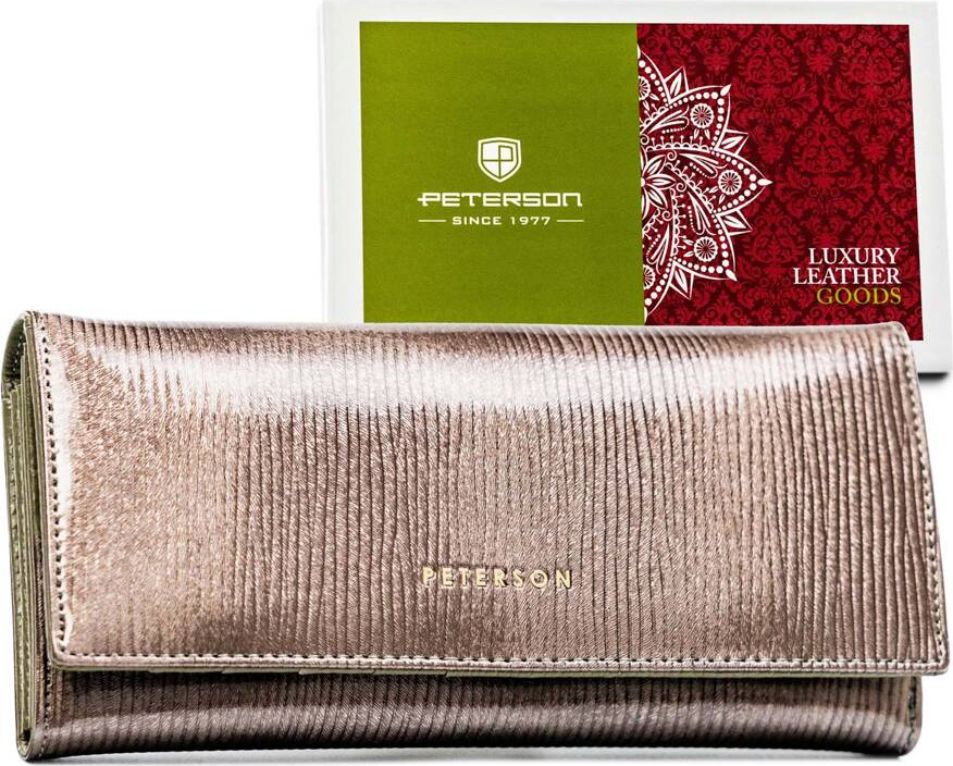 Dámska strieborná peňaženka s RFID ochranou Peterson Y730 PTN 72037-PR Veľkosť: ONE SIZE