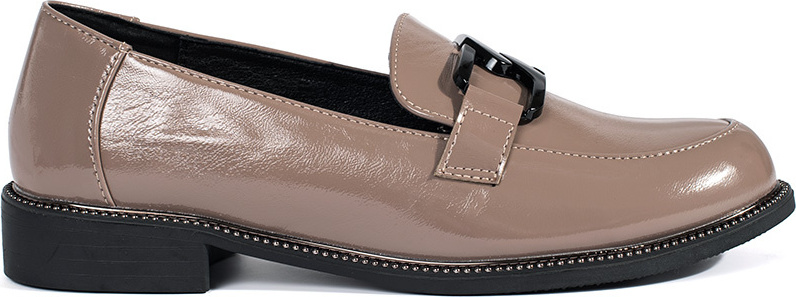 Hnedé mokasíny loafersy s koženou stielkou GD-FL722TA Veľkosť: 36