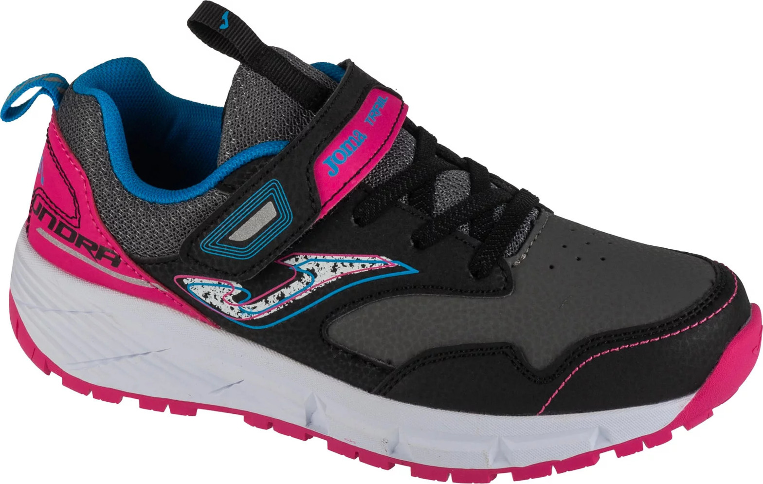 Čierno-ružové dievčenské tenisky Joma Tundra Jr 2431 JTUNW2431V Veľkosť: 30