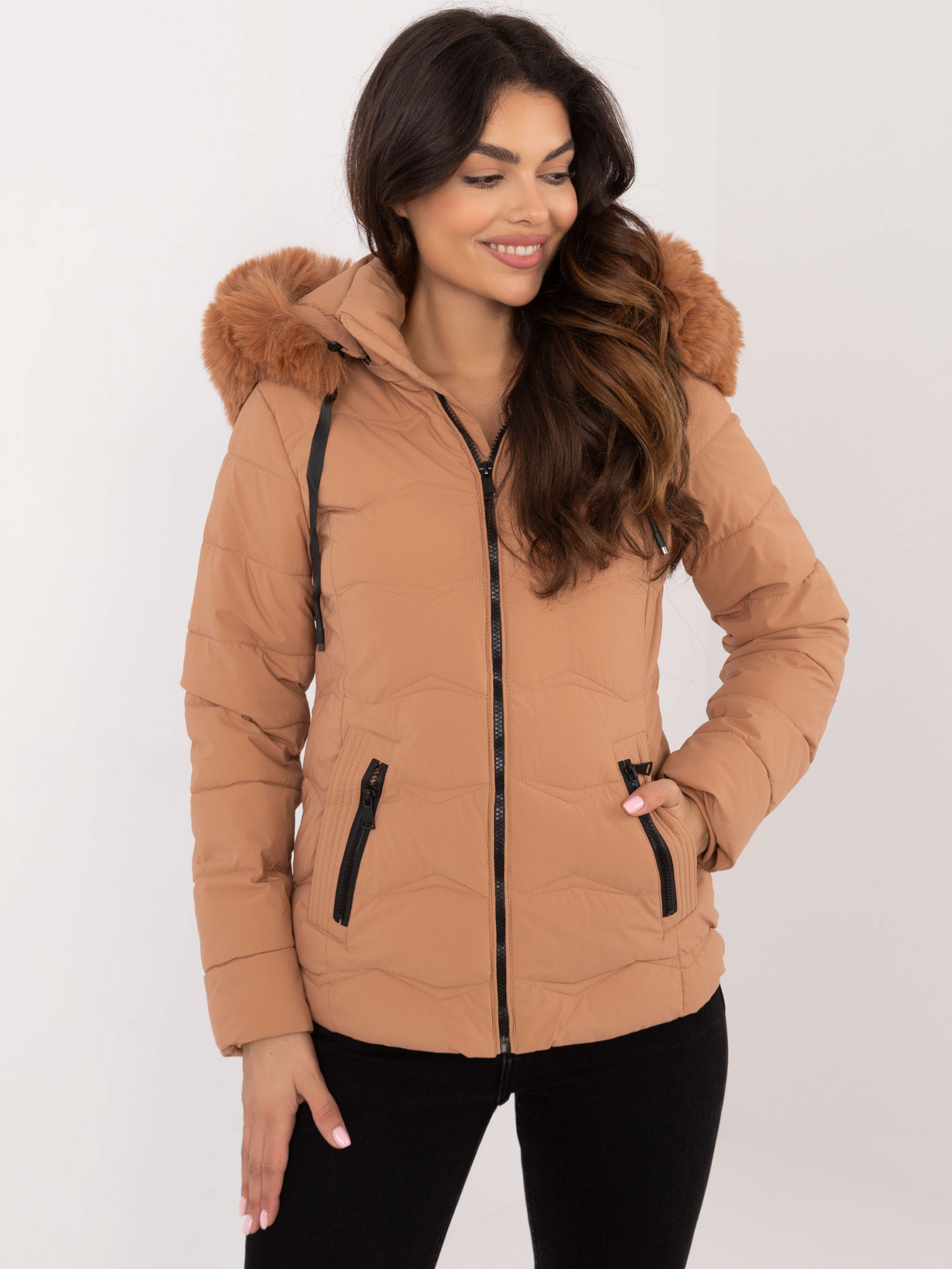 Camel prechodná bunda s odopínacou kapucňou SK-KR-HH-2404.95-camel Veľkosť: 2XL