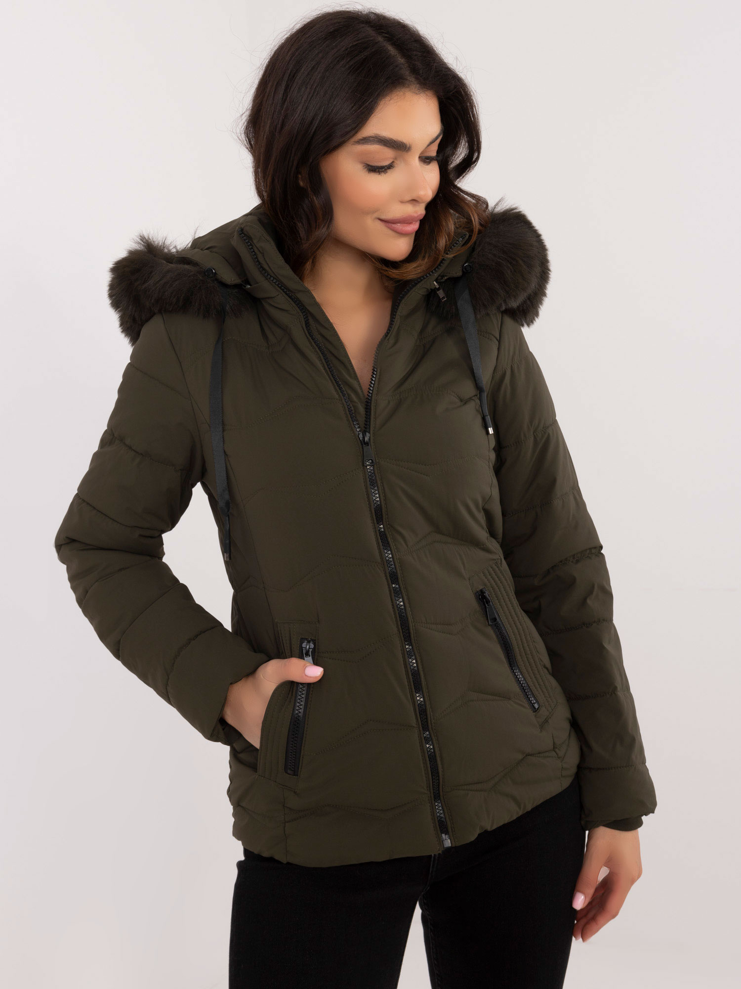 Tmavozelená prechodná bunda s odopínacou kapucňou SK-KR-HH-2404.71P-dark green Veľkosť: S