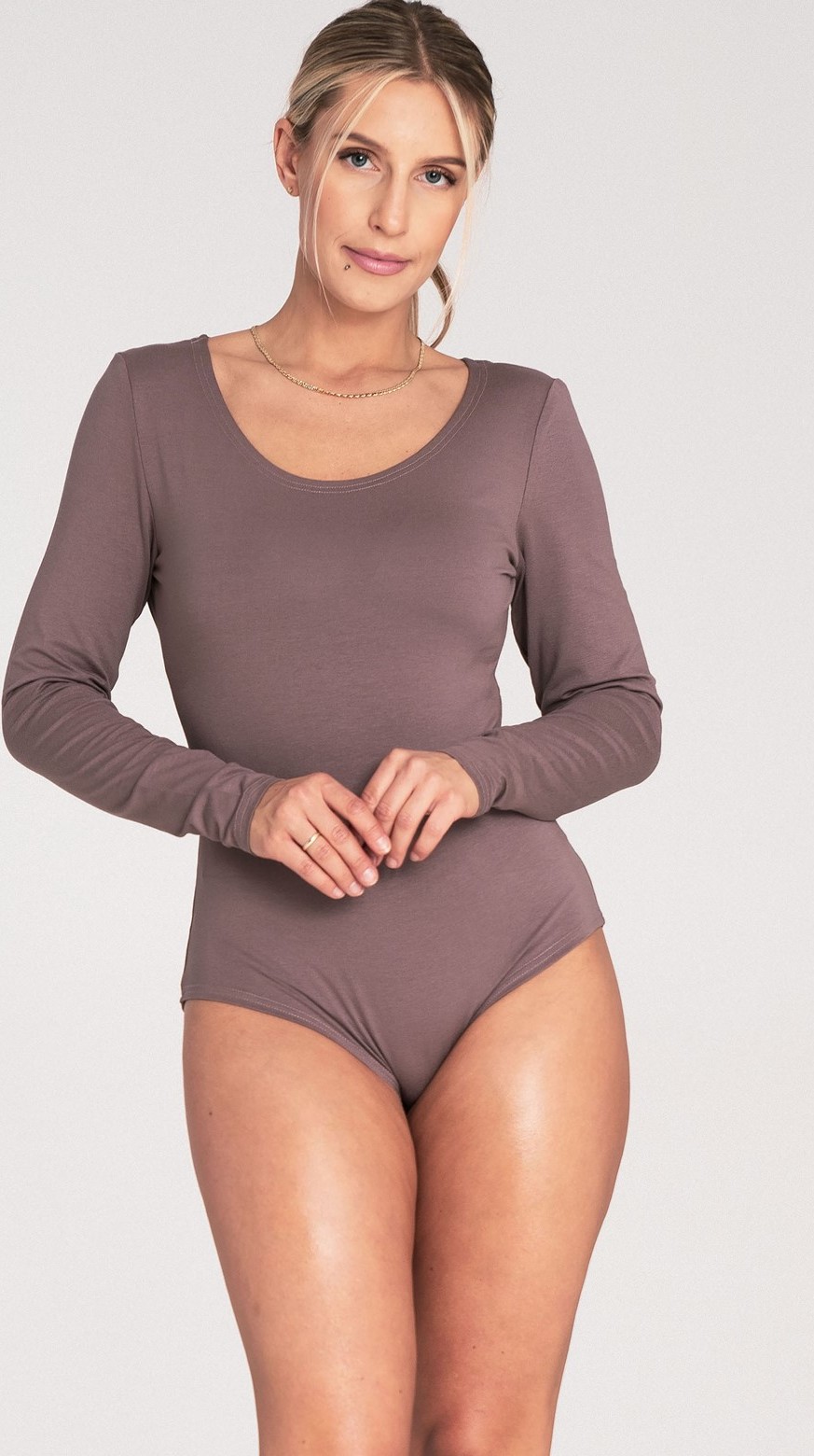 Hnedé klasické dámske body M1038 Brown Veľkosť: XL