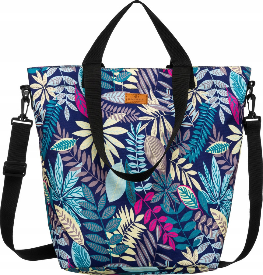 Rovicky Modrá vzorovaná textilná shopper kabelka R-TZ15605 Veľkosť: ONE SIZE
