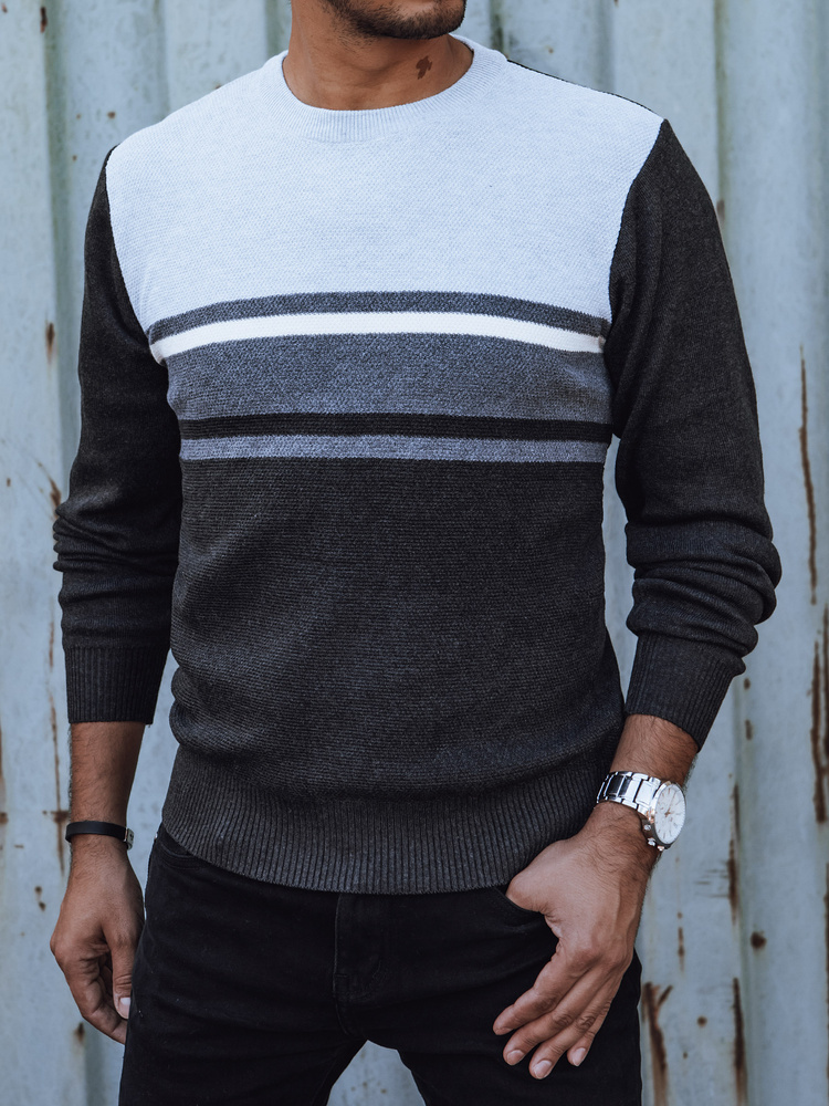 Pánsky bielo-sivý sveter WX2204 Veľkosť: 2XL