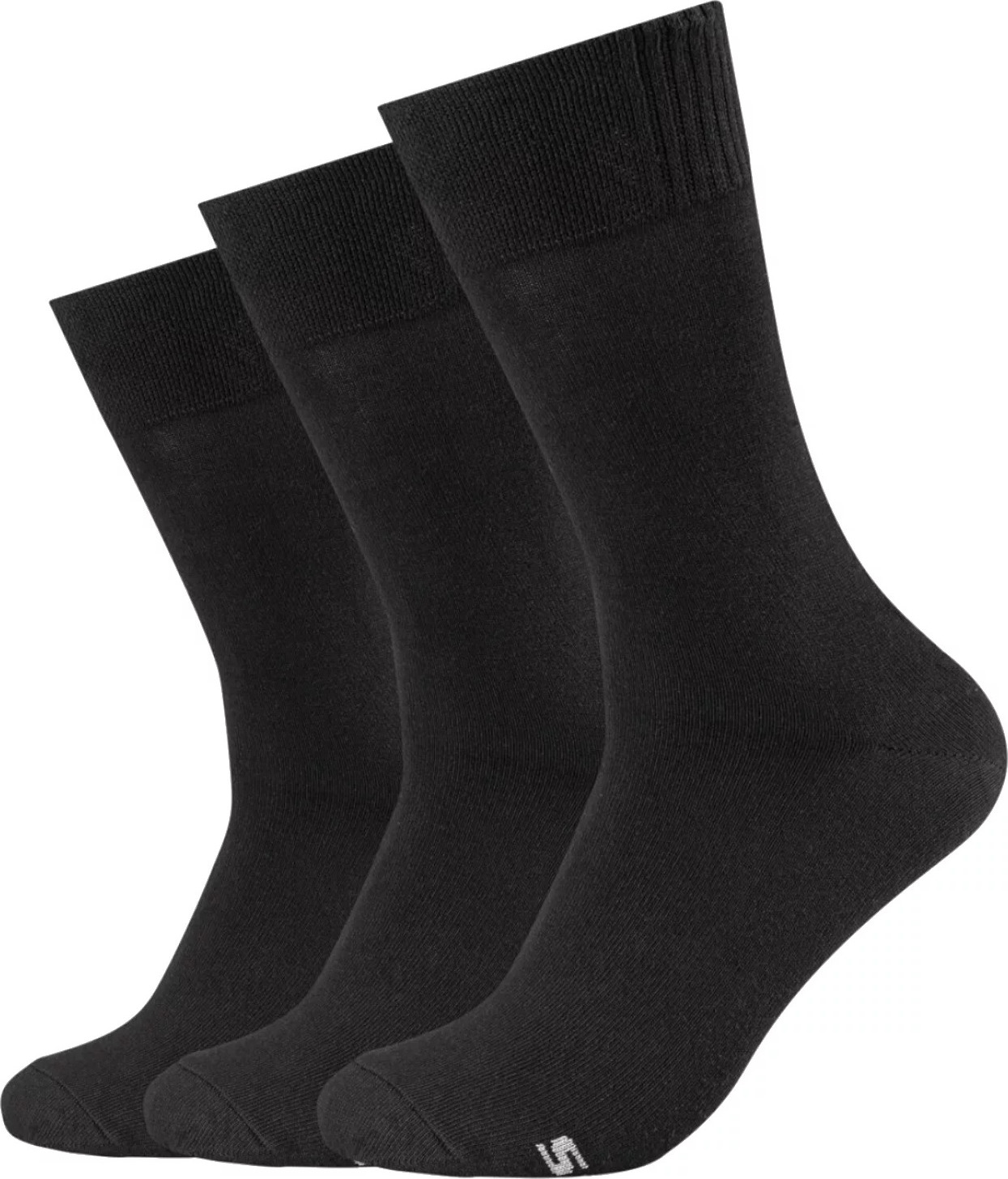 Čierne pánske vysoké ponožky Skechers 3pk Men's Basic Socks SK41007-9999 Veľkosť: 39/42