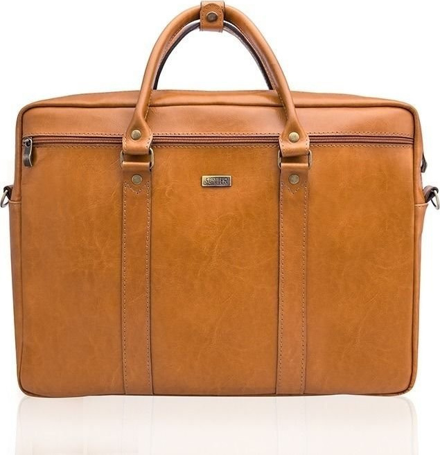 Pánska kožená camel taška SOLIER (SL03 camel) Veľkosť: ONE SIZE