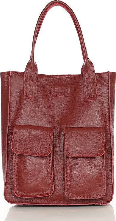 MARCO MAZZINI Červená shopper bag s vreckami (s131z) Veľkosť: ONE SIZE